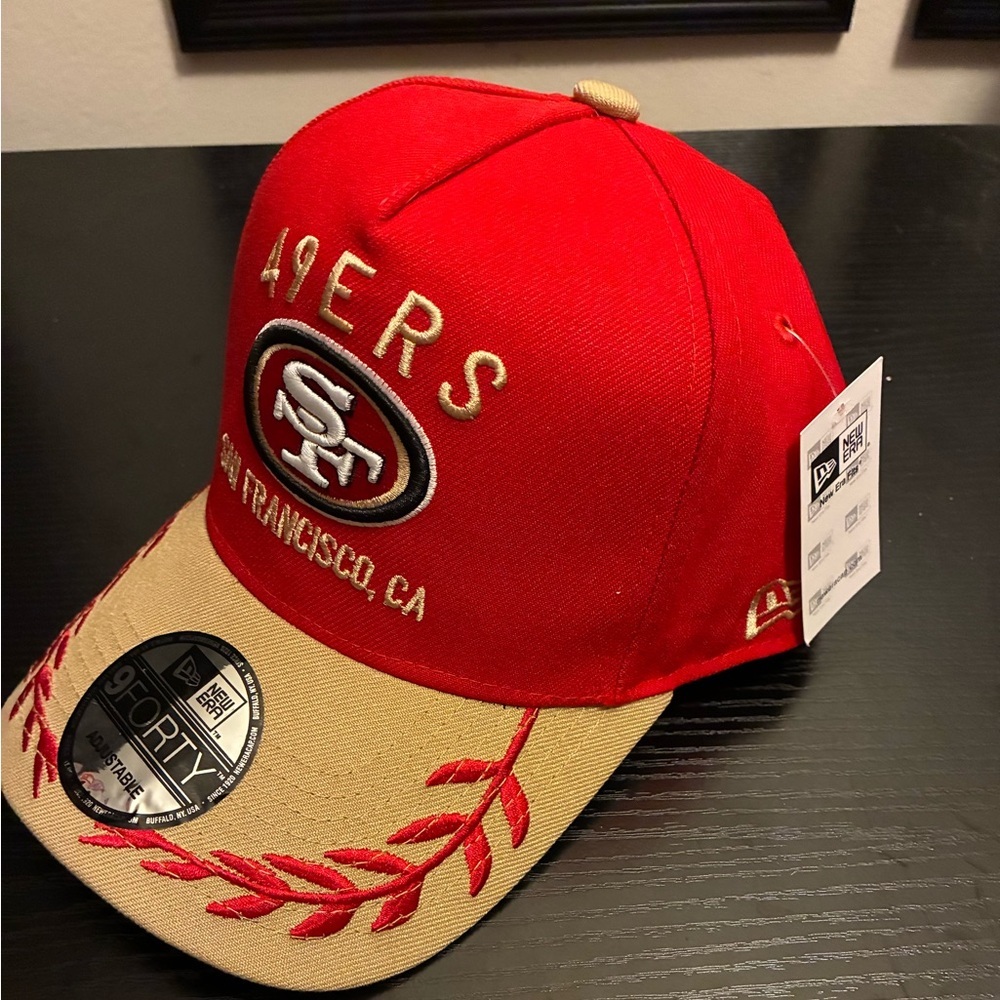 New Era 49ers Red and Tan Cap - Picture 2 of 4